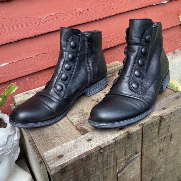 VICTORIAN STYLE SHOE BOOT MIZ MOOZ LOUISE 9.5 REAL LEATHER - Picture 2 of 6